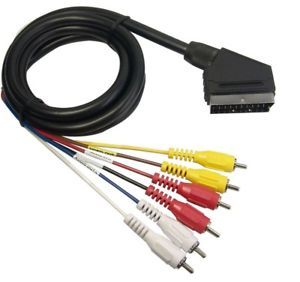 Cable euroconector a 6 RCA  1,50m  07057