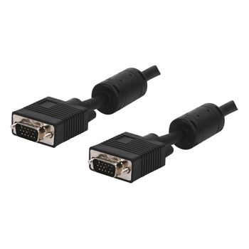 Logilink cable VGA 15 macho - 15 macho 1,8 metros + ferrita negro