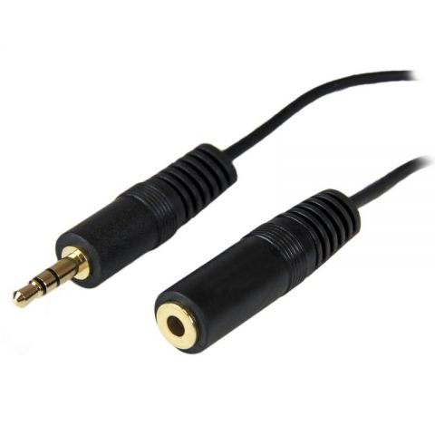 Cable audio jack 3,5mm hembra - jack 3,5mm macho 3m