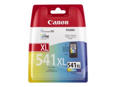 Canon cartucho de tinta tricolor CL541XL - 5226B005 - 400 páginas PIXMA MG3150, MG3250, MG3510, MG3550, MG3650, MG4250, MX395, MX455, MX475, MX525, MX535