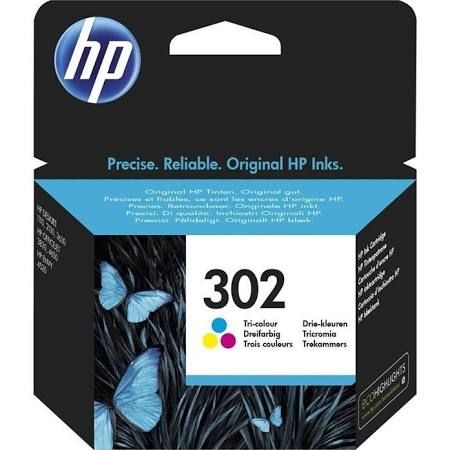 HP cartucho de tinta tricolor 302 165 páginas Deskjet 1010-2130- 3630- Envy 4520- 4522- Officejet 3830- 3834