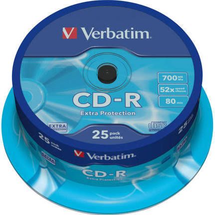 Verbatim CD-R 700 Mb 80 minutos bobina 25 unidades