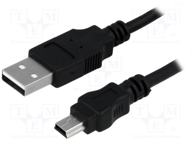 Logilink cable USB A - USB B mini 1,8 metros  macho-macho 2.0  negro CU0014