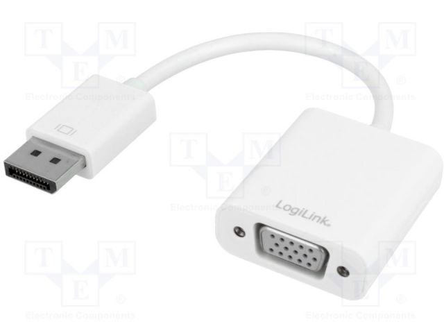 LogiLink adaptador displayport 1.2 macho - VGA hembra CV0059B activo blanco - 0,15m