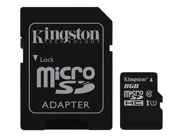 Kingston memoria SD 8 Gb Micro 1 adapt CLASS10 SDC10G2/8GB