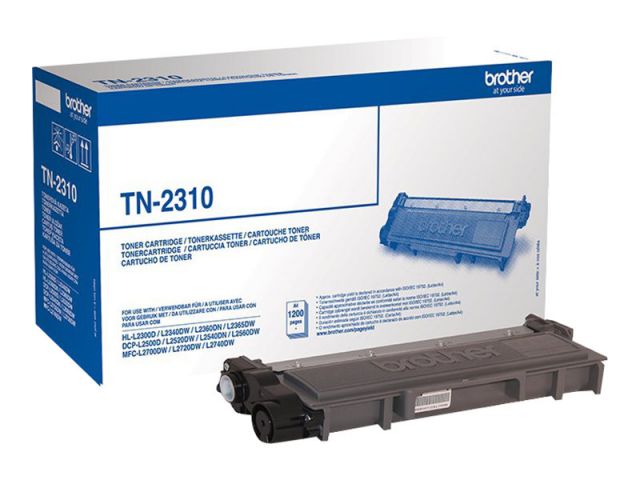 Brother toner negro TN2310 1.200 paginas - para Brother DCP-L2500, L2520, L2540, L2560, MFC-L2700, L2720, L2740; HL-L2300, L2360, L2365