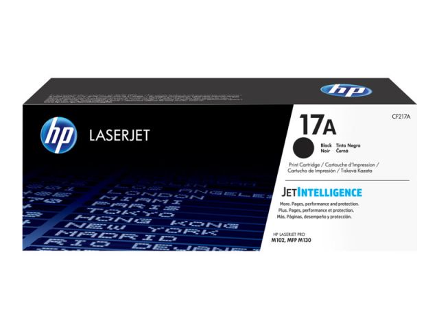 HP toner negro 17A CF217A 1.600 páginas LaserJet Pro 102a, M102w, MFP M130a, MFP M130fn ,MFP M130fw, MFP M130nw