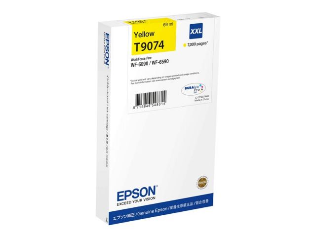 Epson cartucho de tinta amarillo T907440 63 ml 7.000 páginas DURABrite Pro WorkForce Pro WF6090D2TWC - WF6090DTWC - WF6090DW - WF6590D2TWFC - WF6590DTWFC - WF6590DWF