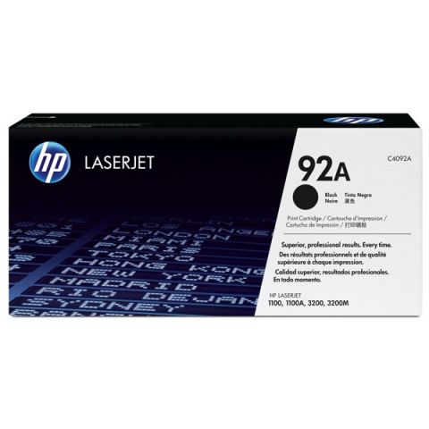 HP toner negro C4092A 2.500 páginas para LaserJet1100,1100a,1100se,1100xi,3200,3200m,3200se