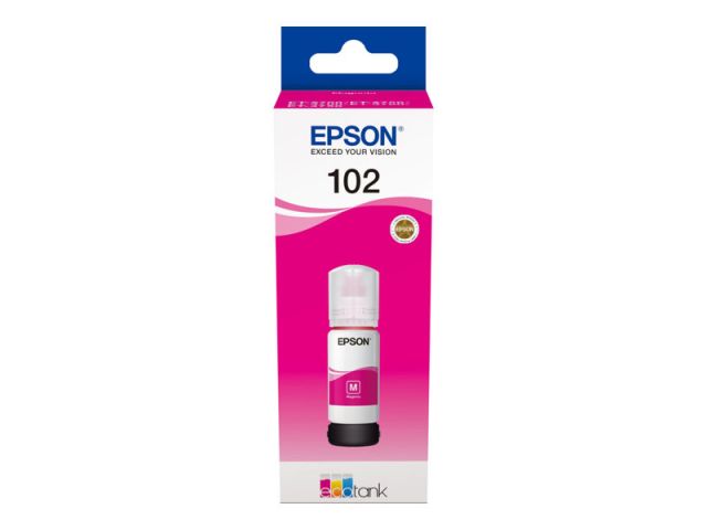 Epson cartucho tinta magenta 102 C13T03R340 70ml. 6.000 páginas para EcoTank ET-2700, 2750, 2751, 2756, 3700, 3750, 4750; Expression ET-2700, 2750, 3700