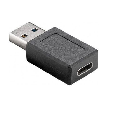 Goobay  Adaptador USB-A Macho a USB-C Hembra 15W 5Gb/s Compacto Negro Goobay 45400