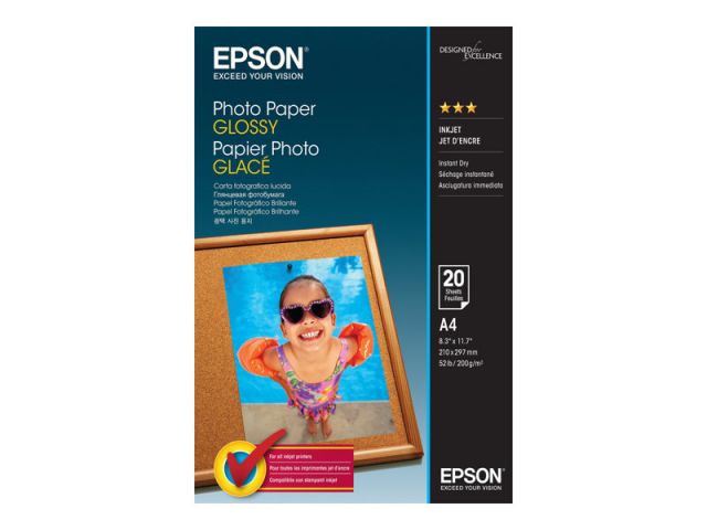 Epson papel fotográfico brillante - A4 (210 x 297 mm) - 200 g/m² - 20 hoja(s) C13S042538