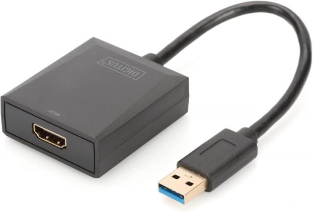 DIGITUS Adaptador USB A Macho a HDMI Hembra - 0.15m Full HD de hasta 1080 p  