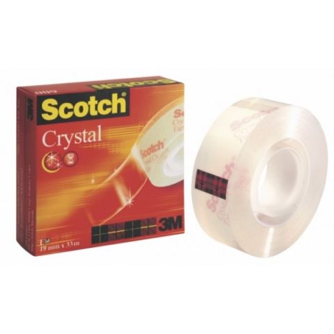 3M Cinta adhesiva super transparente Crystal Scotch 602 19mm x 33m.