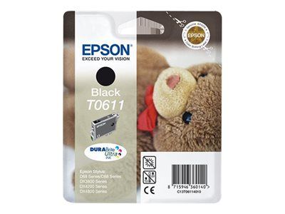 Epson cartucho de tinta negro T061140 250 páginas BK D68/88-DX3800-4800