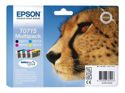 Epson cartucho de tinta multipack T0715 - C13T07154020 - Stylus DX9400, SX115, SX210, SX215, SX218, SX415, SX515, SX610; Stylus Office BX310, BX610