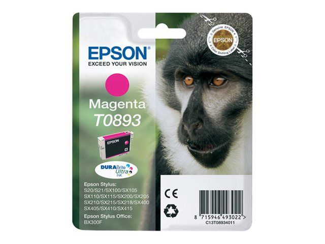 Epson cartucho de tinta magenta T08934020 180 páginas S20-SX100-SX105 SX200-SX205-SX400