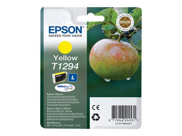 Epson cartucho de tinta amarillo T1294 7 ml. STY.sx420w-sx425w-sx525wd-sx620fw-bx305-bx320