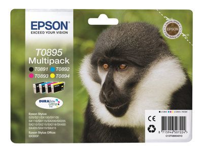 Epson cartucho de tinta multipack T08954020 S20-SX100-SX105 SX200-SX205-SX400