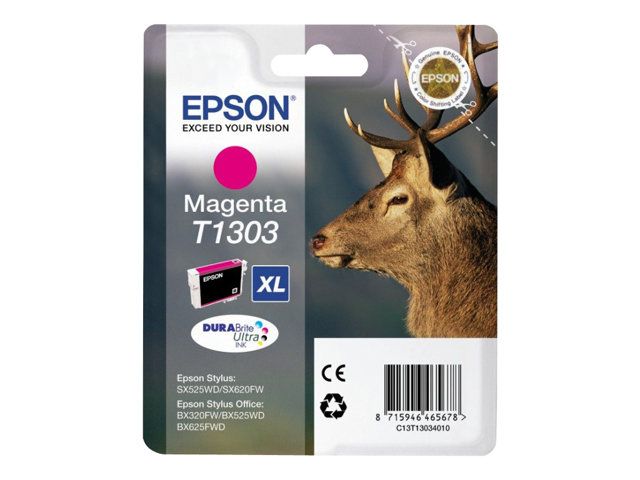 Epson cartucho de tinta magenta T13034010 10,1 ml. BX630, BX635, BX935; WorkForce WF-3010, 3520, 3530, 3540, 7015, 7515, 7525