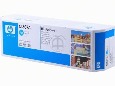 HP cartucho de tinta cyan C1807A 410ml. 400 páginas(cartucho caducado no afecta a su funcionamiento) para DesignJet 2000cp - 2500cp - 2800cp - 3000cp - 3500cp - 3800cp