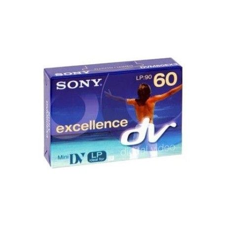 Sony cinta video digital mini DV excellence DVM60EX3 SP60minutos/LP90minutos