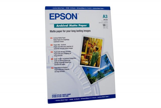 Epson papel ink-jet S041344 A3 mate larga duración 192gr. 50 hojas