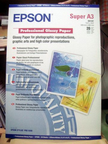 Epson papel ink-jet S041457 A3+ Glossy Photo profesional - 215gr. - 20 hojas