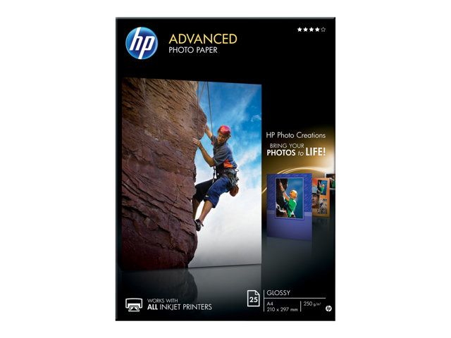 HP Papel Q5456A A-4 25h 250 gramos Glosy  Avanzado  - papel de fotografía brillante