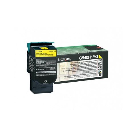 Lexmark toner amarillo C540H1YG 2.000 páginas C540, 543, 544, 546; X543, 544, 546, 548