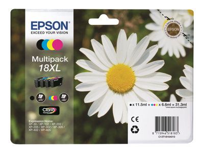 Epson cartucho de tinta multipack 18XL T18164020 470páginas XP30-102-105-202-205-302-305-402-405