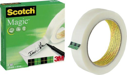 3M Cinta adhesiva invisible Scotch Magic 810 25mm x 66m 810/2566