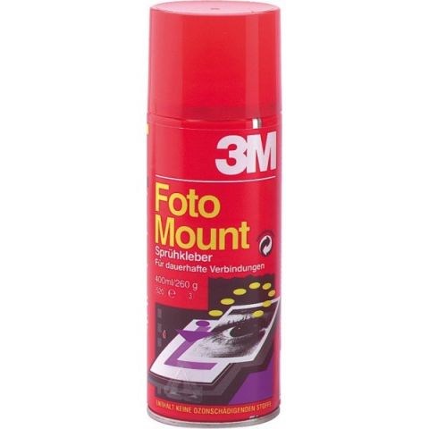 3M Adhesivo spray foto mount 400ml. permanente para material gráfico ópticamente neutro