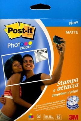 3M Post-it papel foto 10X15cm 90gr mate 20 hojas