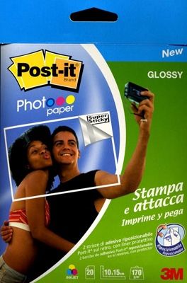 3M Post-it papel foto 10X15cm 170gr glossy 20 hojas