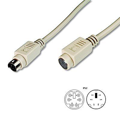 Outex cable 6macho-6hembra 3m PS2 MDIN prolongación teclado