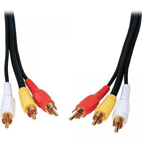 Cable audio-video RCA/3 macho - RCA/3 macho 10m