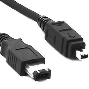 Cable Firewire 6P a 4P IEEE1394 019107 1 metro negro