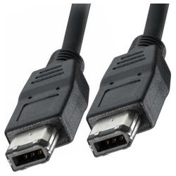 Cable Firewire 6P a 6P IEEE1394 019101 1 metro  negro