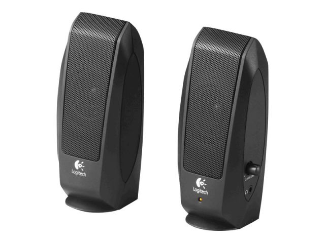 Logitech altavoces S-120 - para PC - 2.3 vatios (Total) - negro - Jack 3.5