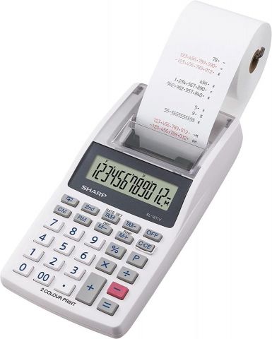 Sharp calculadora impresora electrónica EL1611P-GY